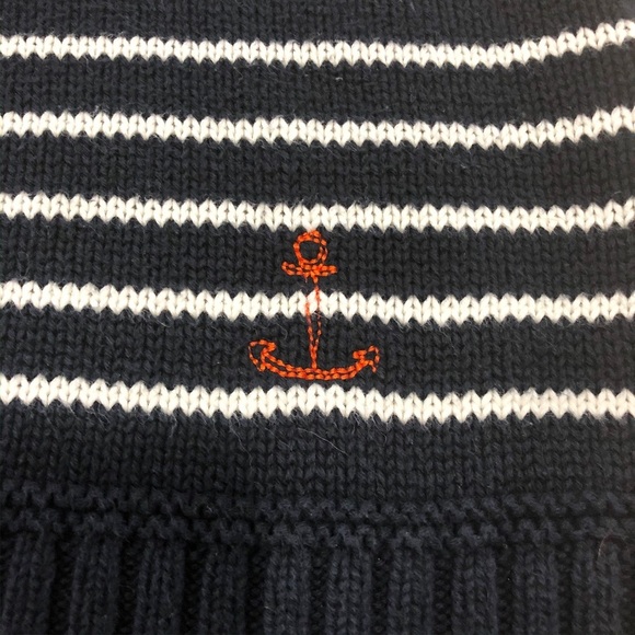 Chaps Navy Striped Pullover Nautical Sweater Size Large - Picture 8 of 11